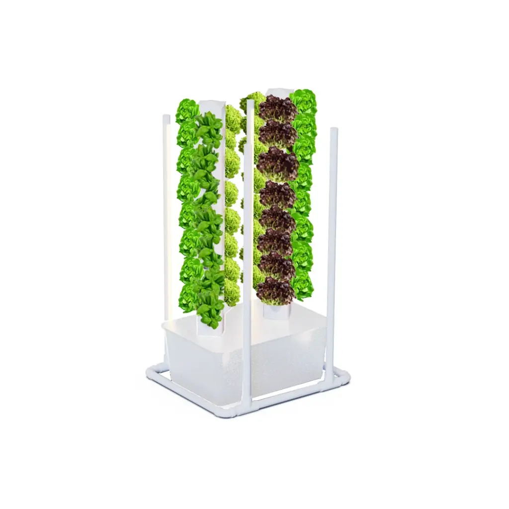 Hydroponic Kit N17 Tower System for 70 Plants, Complete Indoor Garden with Nutrients, Seeds & Accessories (No)